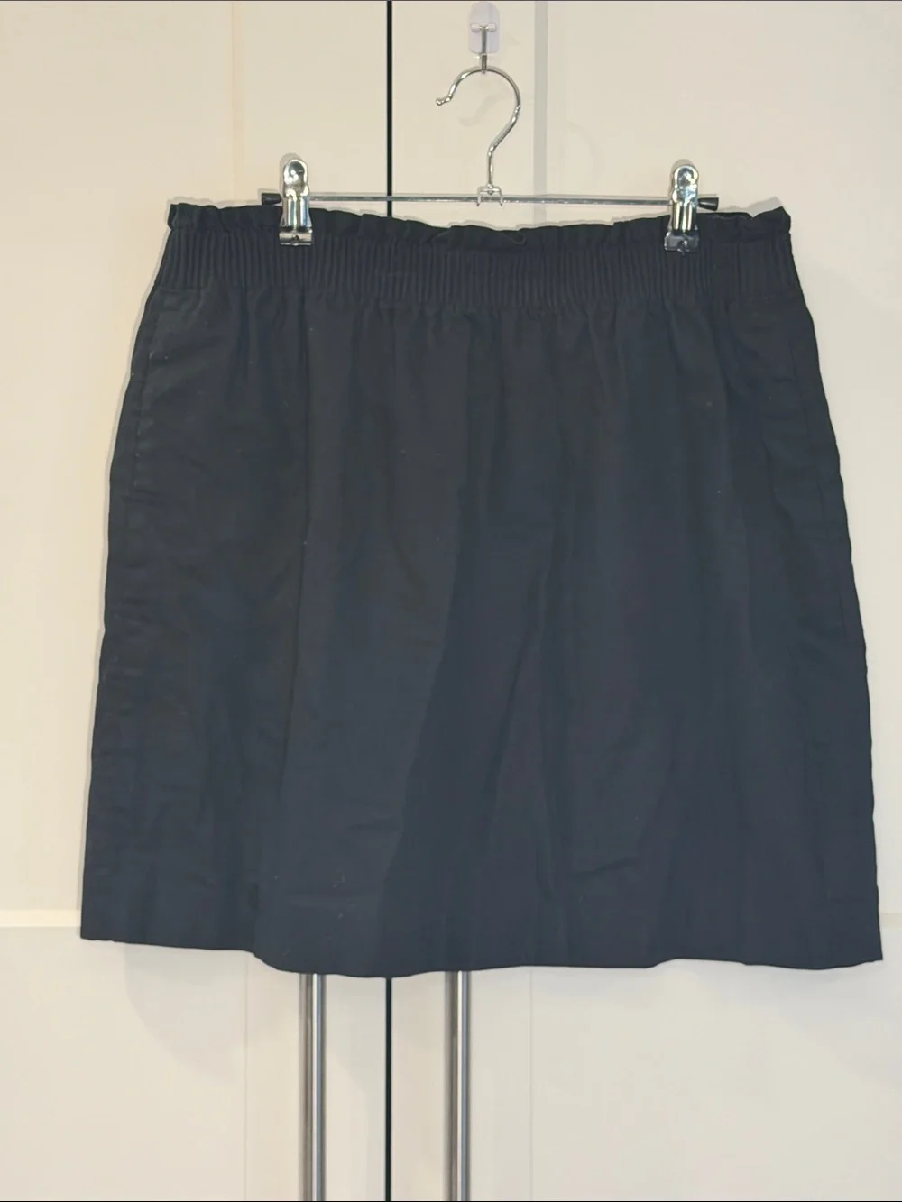 J. Crew Black Elastic Waist Mini Skirt